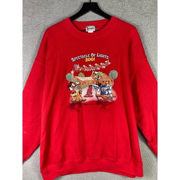 VTG Disney 2001 Spectacle of Lights Sweatshirt‎ 2XL Rare Christmas - Picture 10 of 15
